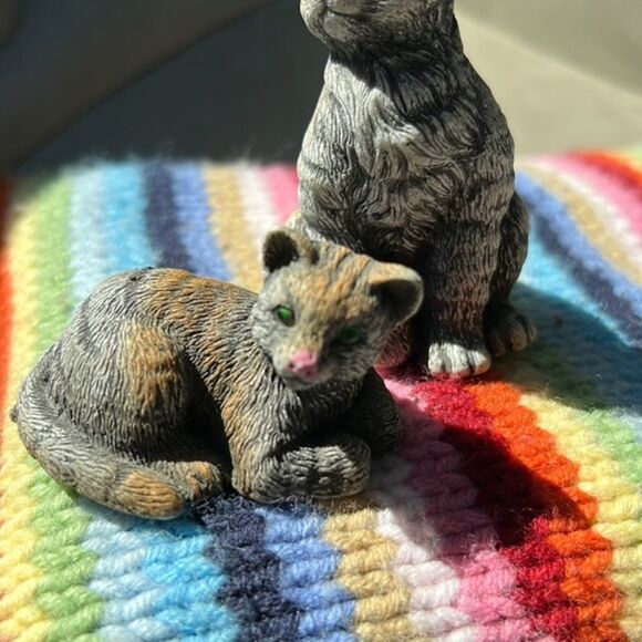 POLYSTONE 3” TABBY KITTY CAT FIGURES UNBRANDED - Picture 2 of 11